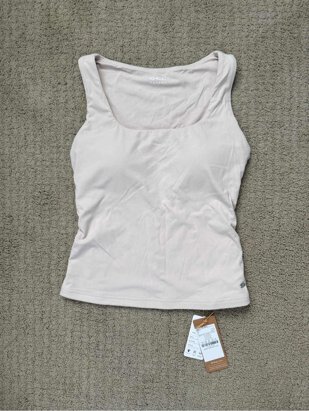 OGL Back Smoothing Cooling Essential Summer Bandless Bra Tank in Fog NWT